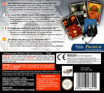 Safecracker - The Ultimate Puzzle Adventure (Europe) (En,Fr,De,Es,It) box cover back